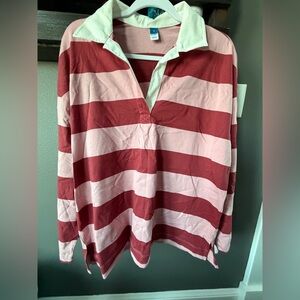 Old Navy Pink Top with White Collar